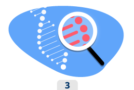 navy flat icon of a dna strand