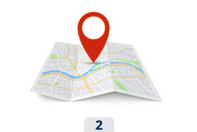 teal flat icon of a map marker