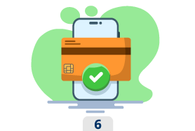 teal flat icon of a credit card
