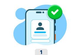 navy flat icon of a user